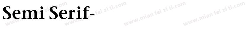 Semi Serif字体转换